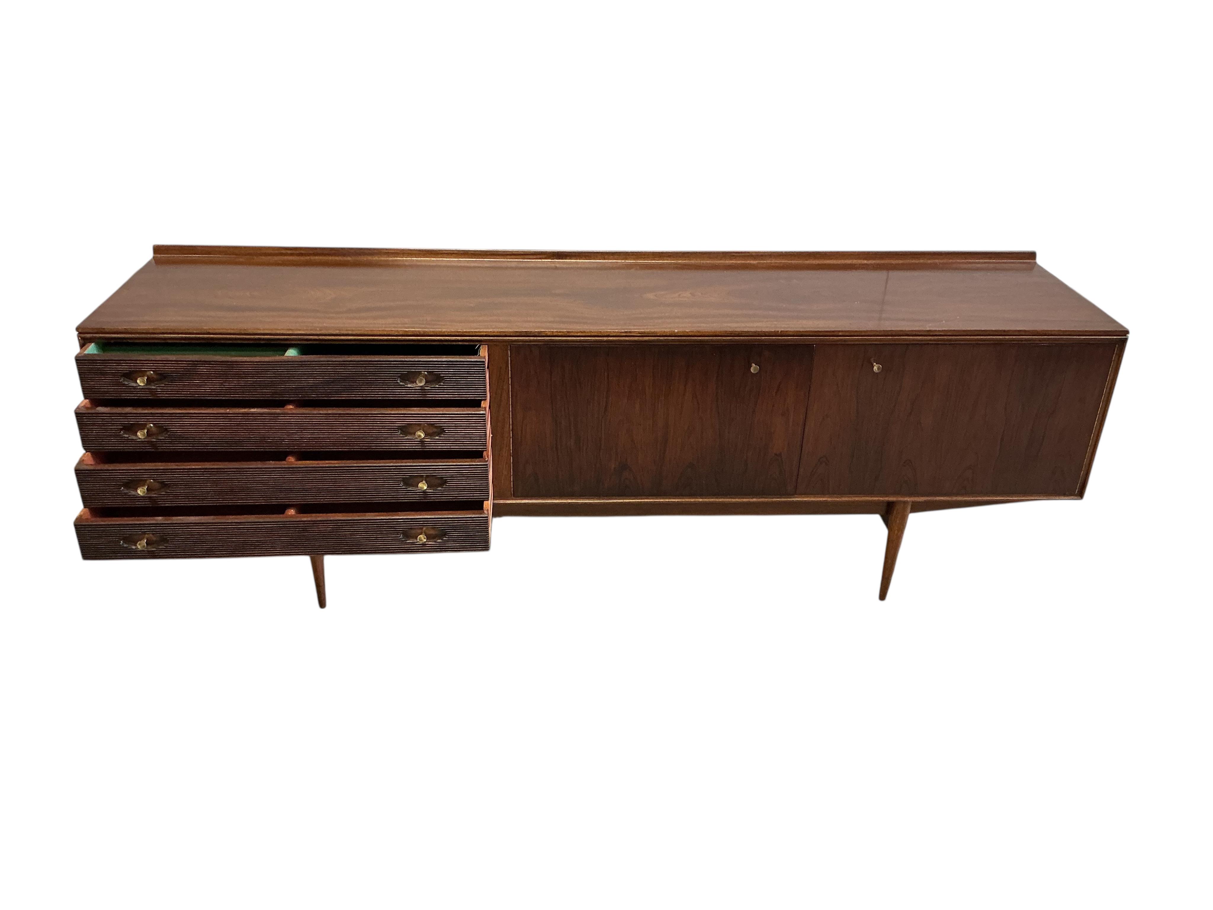 Robert Heritage for Archie Shine, a mid century teak Hamilton sideboard, width 230cm, depth 50cm, height 79cm